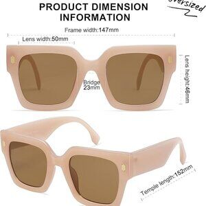 Vintage Oversized Square Sunglasses for Women,Retro Womens Luxury